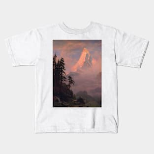 Sunrise on the Matterhorn is painting by American artist Albert Bierstadt. Kids T-Shirt